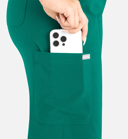 Momentum 5094 Women’s High Waist Full Elastic Wide Leg Pant Hunter