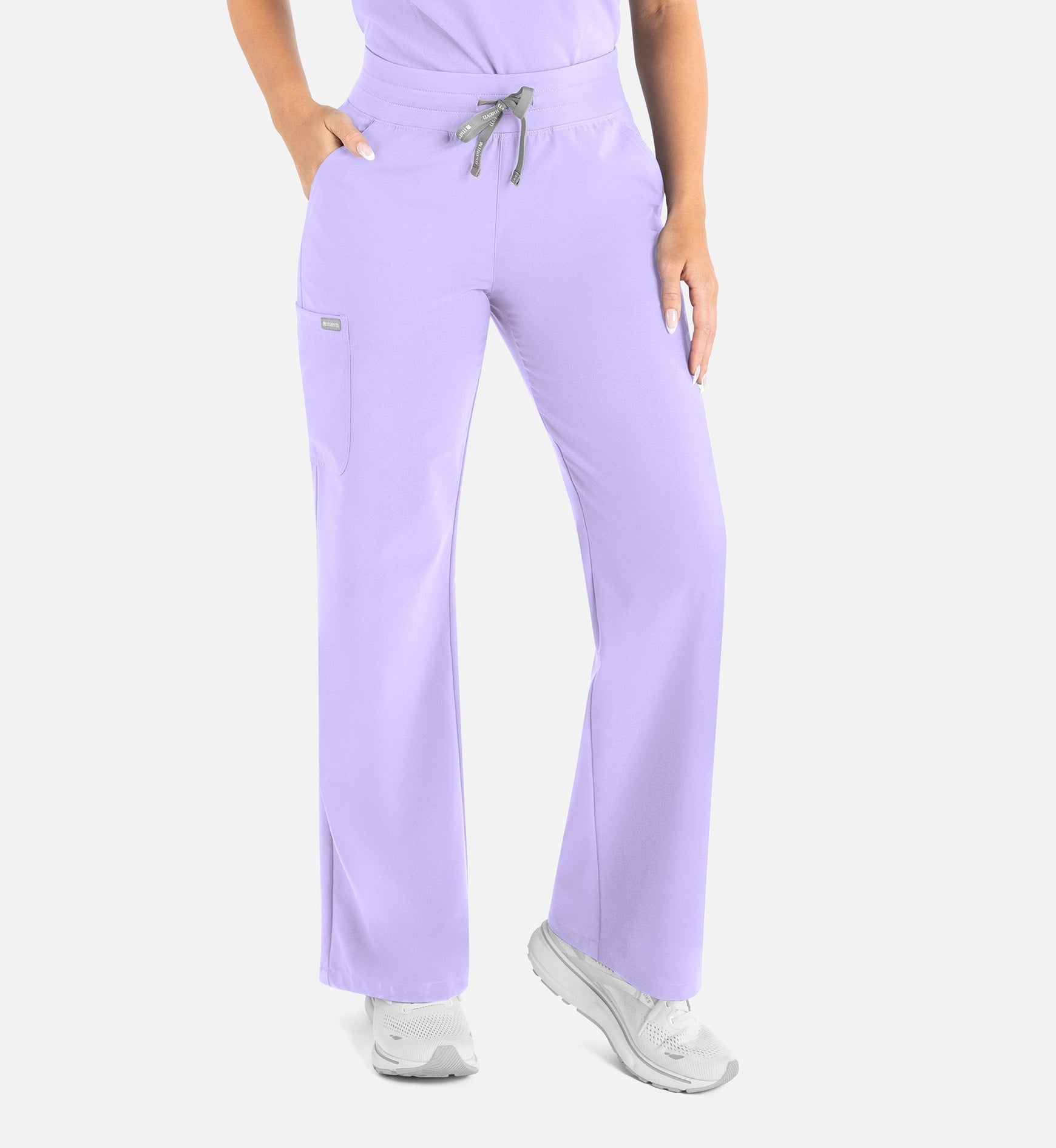 Momentum 5094 Women’s High Waist Full Elastic Wide Leg Pant Lavender