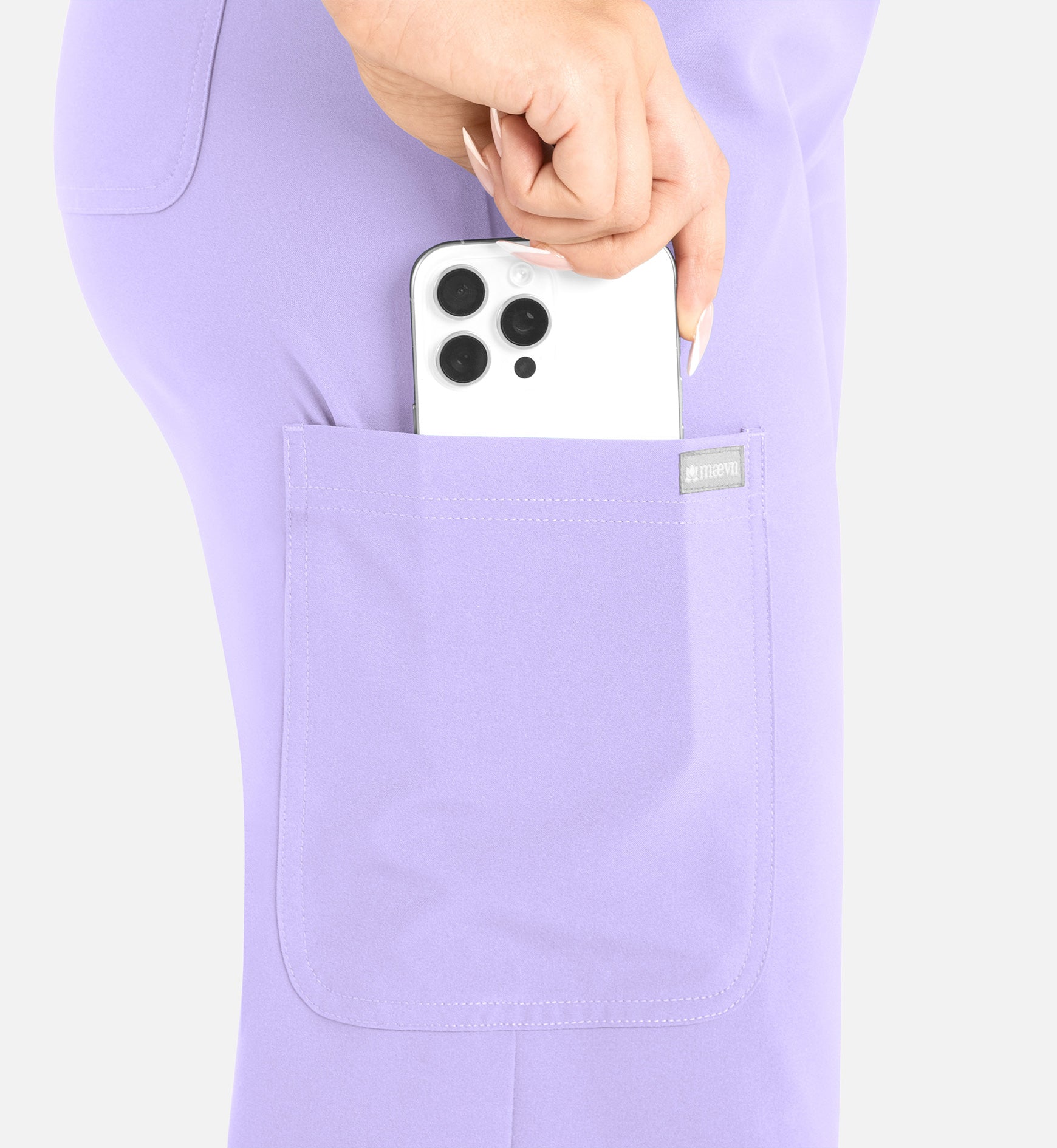 Momentum 5094 Women’s High Waist Full Elastic Wide Leg Pant Lavender