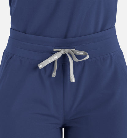 Momentum 5094 Women’s High Waist Full Elastic Wide Leg Pant Navy