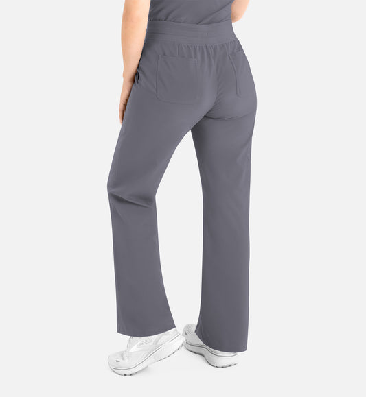 Momentum 5094 Women’s High Waist Full Elastic Wide Leg Pant Pewter