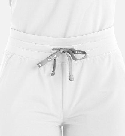 Momentum 5094 Women’s High Waist Full Elastic Wide Leg Pant White