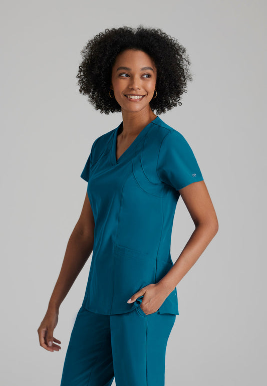 Barco One 5105 Racer Scrub Top Bahama