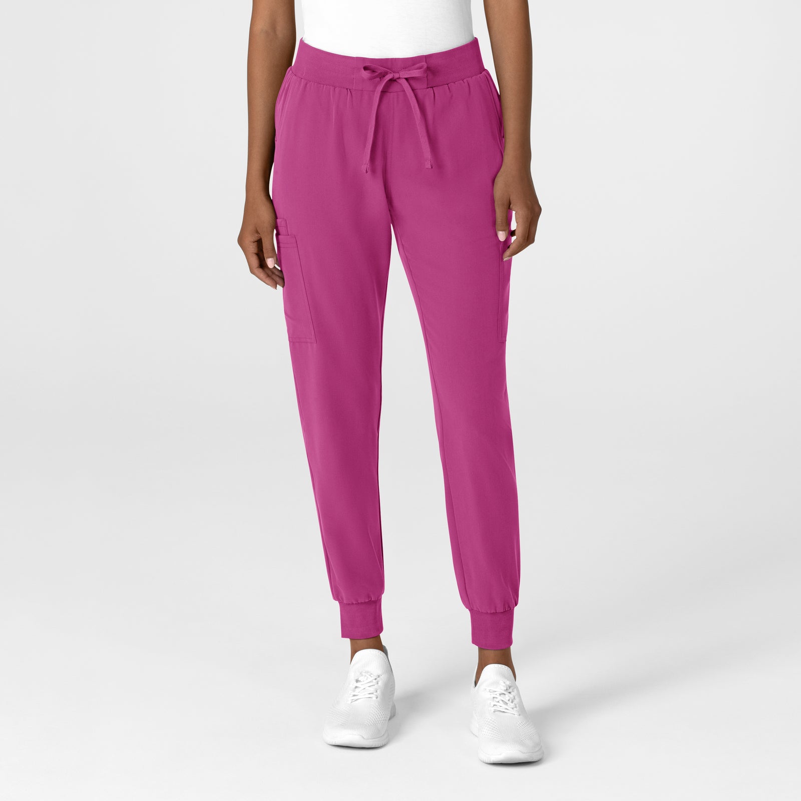 Nova 5132 Jogger Utility Scrub Pant Raspberry Model Image Front | Wink