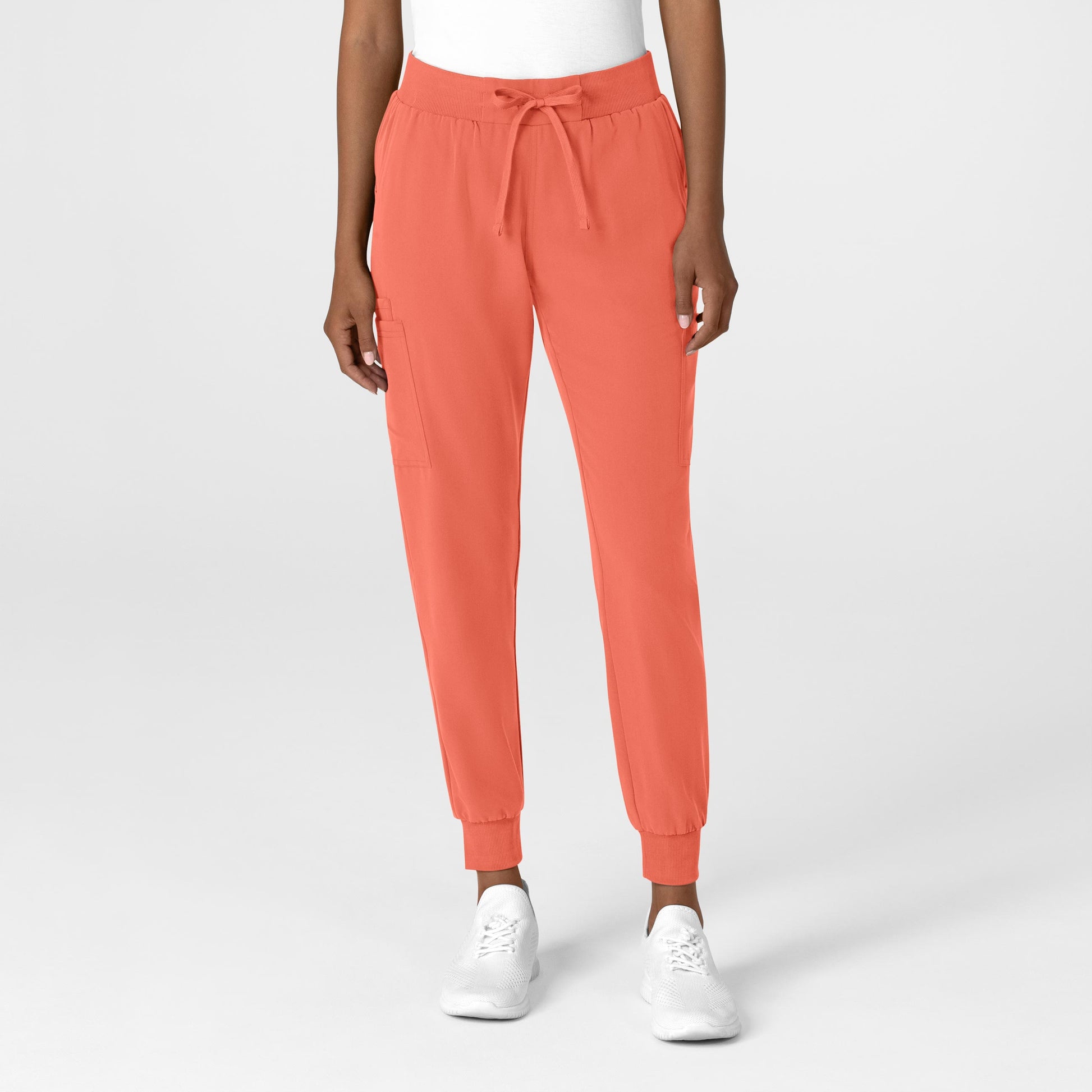 Nova 5132 Jogger Utility Scrub Pant Sugar Coral Model Image Front | Wink