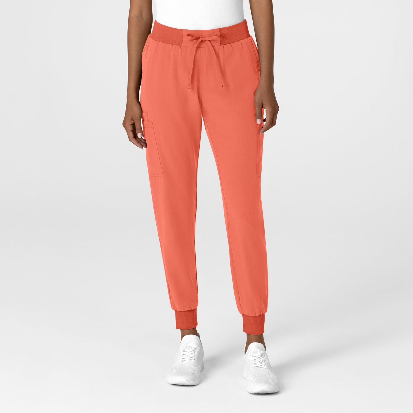 Nova 5132 Jogger Utility Scrub Pant Sugar Coral Model Image Front | Wink