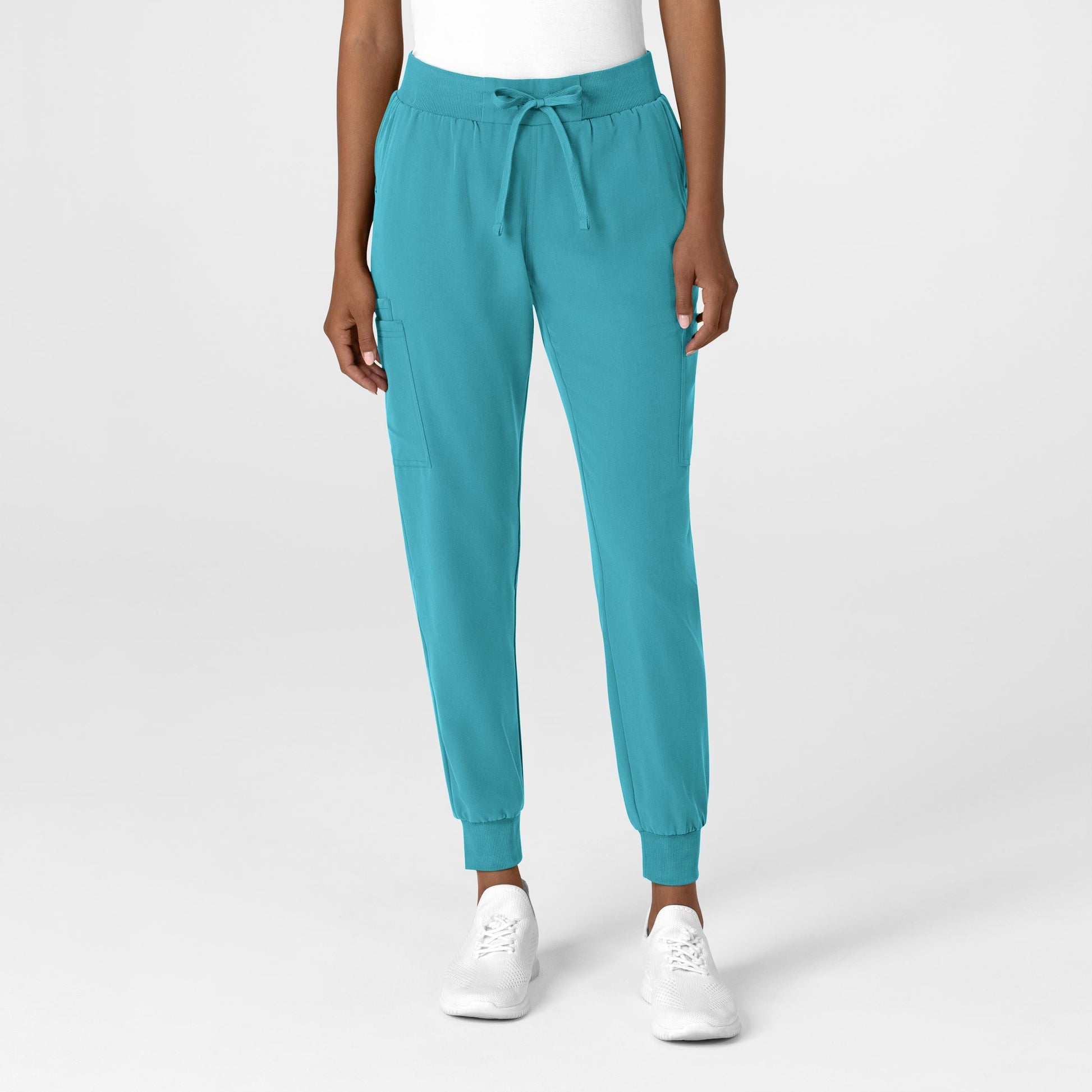 Nova 5132 Jogger Utility Scrub Pant Teal Blue Model Image Front | Wink