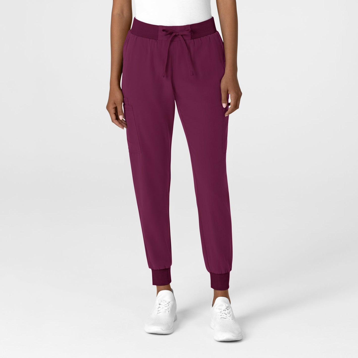 Nova 5132 Jogger Utility Scrub Pant Wine Model Image Front | Wink