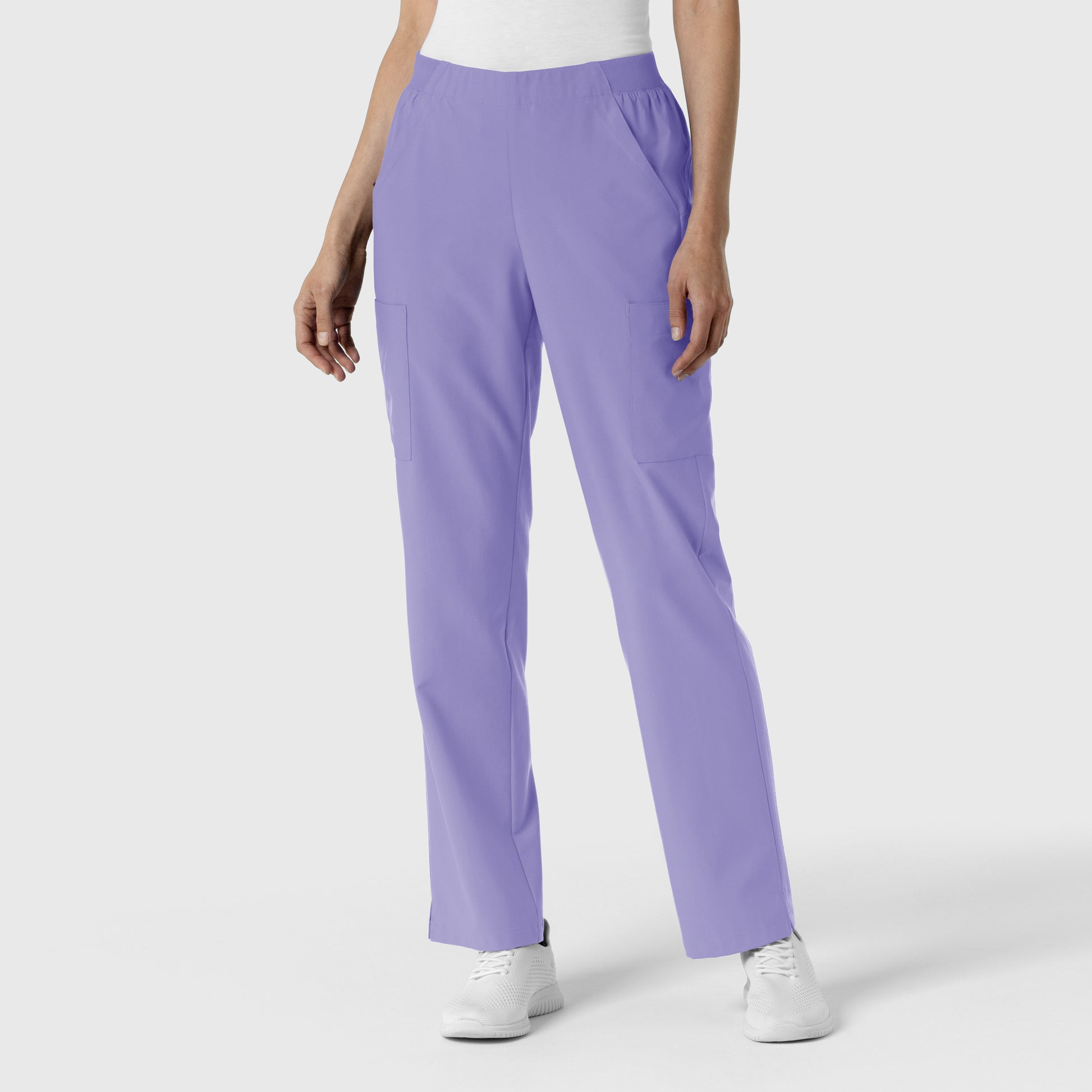 W123 5145 Cargo Utility Scrub Pants Iris Purple Model Image Front | Wink