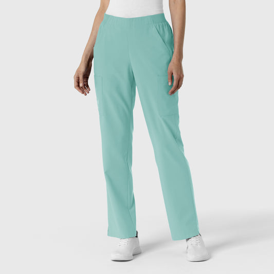 W123 5145 Cargo Utility Scrub Pants Turquoise Model Image Front | Wink