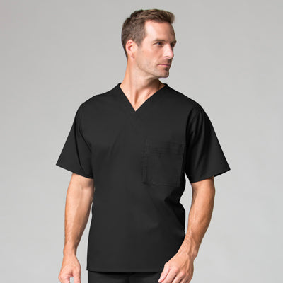 Mens 5202 Men Utility V-Neck Top Black