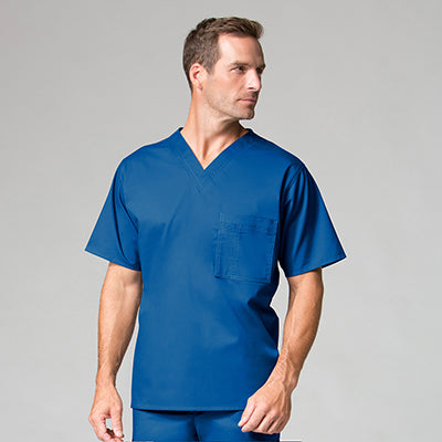 Mens 5202 Men Utility V-Neck Top Royal Blue