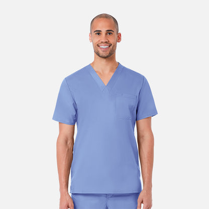 EON 5208 Men's One Chest Pocket V-Neck Top Ceil Blue