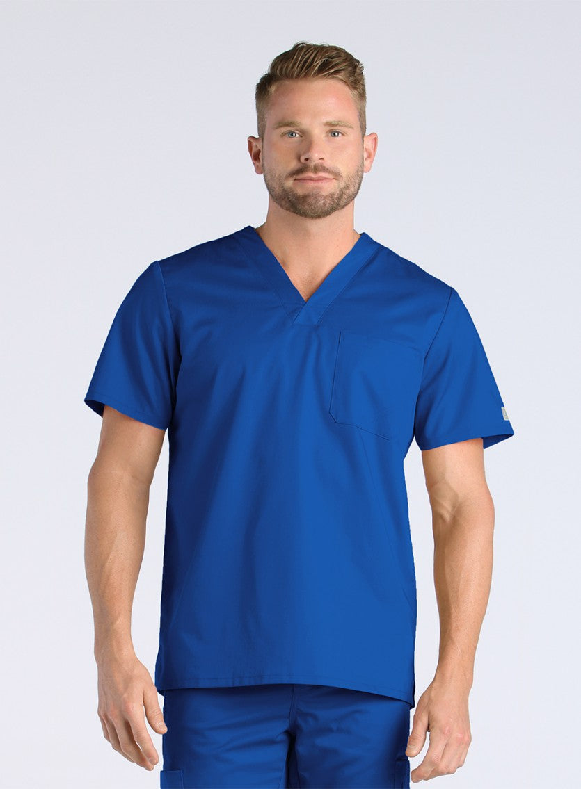 EON 5208 Men’s One Chest Pocket V-Neck Top Royal Blue