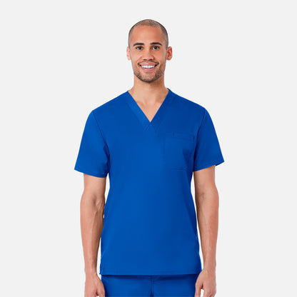 EON 5208 Men's One Chest Pocket V-Neck Top Royal Blue