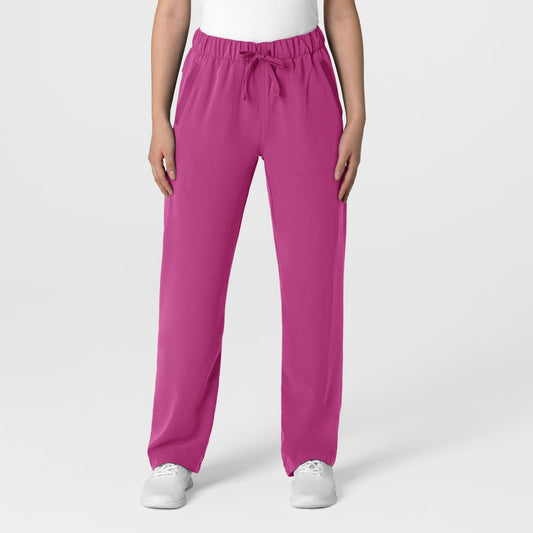 Nova 5232 Stovepipe High-Low Hem Scrub Pant Raspberry Model Image Front | Wink