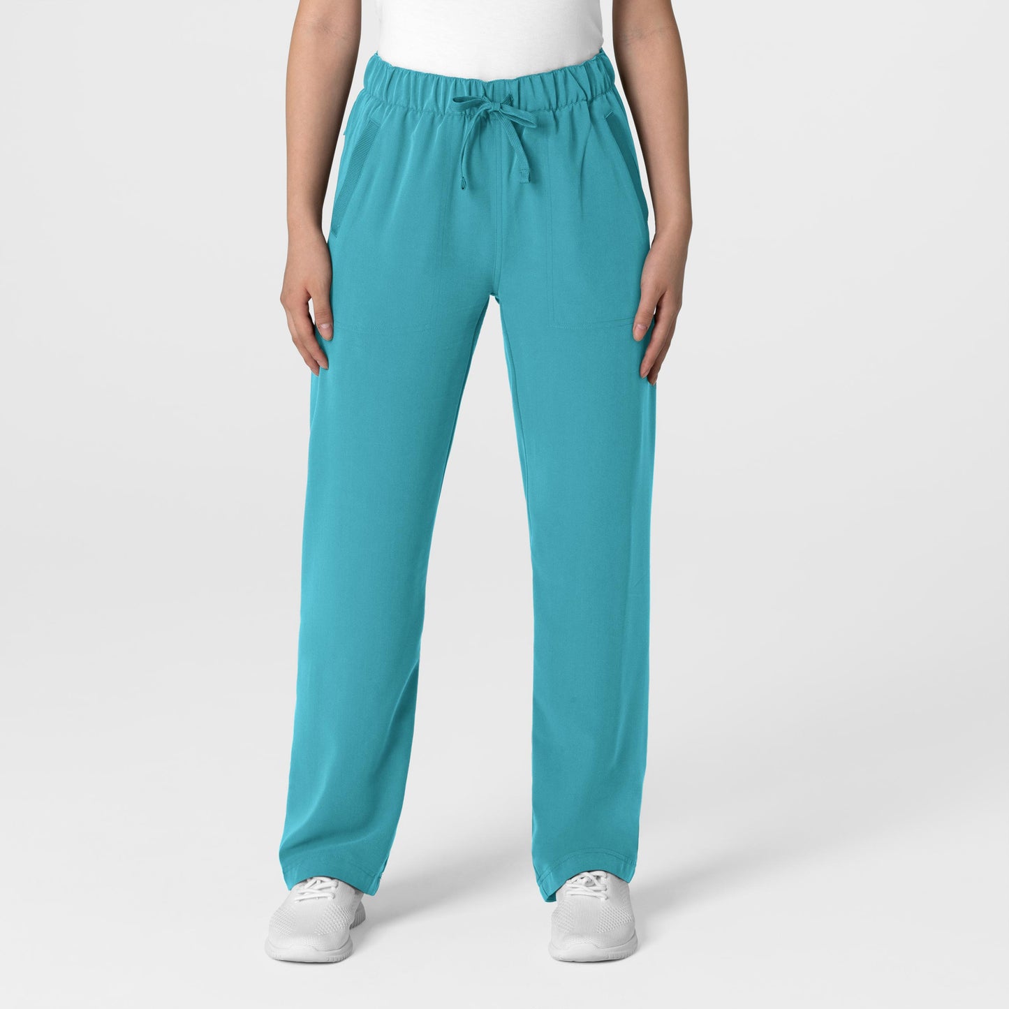 Nova 5232 Stovepipe High-Low Hem Scrub Pant Teal Blue Model Image Front | Wink