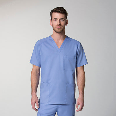 EON 5308 Men's Mesh Panel 3-Pocket V-Neck Scrub Top