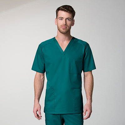 EON 5308 Men's Mesh Panel 3-Pocket V-Neck Scrub Top