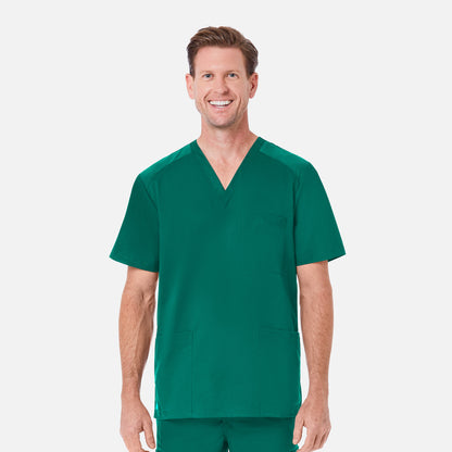 EON 5308 Men's Mesh Panel 3-Pocket V-Neck Top Hunter