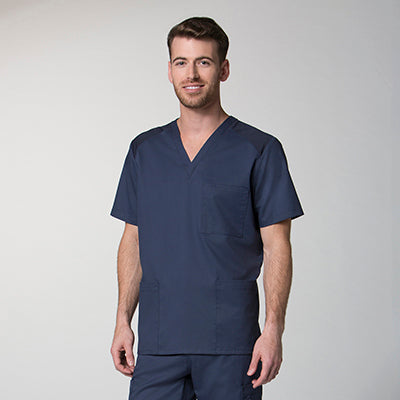 EON 5308 Men's Mesh Panel 3-Pocket V-Neck Scrub Top