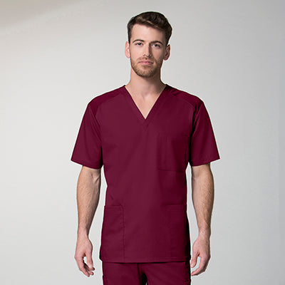 EON 5308 Men's Mesh Panel 3-Pocket V-Neck Scrub Top