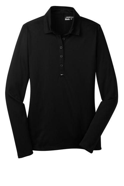 Nike Women's Long Sleeve Dri-FIT Stretch Tech Polo. 545322 Black