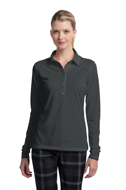 Nike Women's Long Sleeve Dri-FIT Stretch Tech Polo. 545322 Anthracite