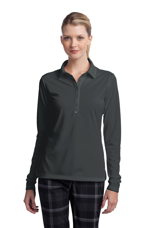 Nike Women's Long Sleeve Dri-FIT Stretch Tech Polo. 545322 Anthracite
