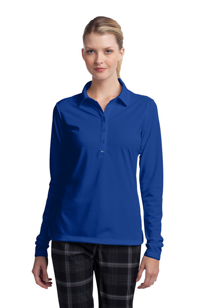 Nike Women's Long Sleeve Dri-FIT Stretch Tech Polo. 545322 Blue Sapphire
