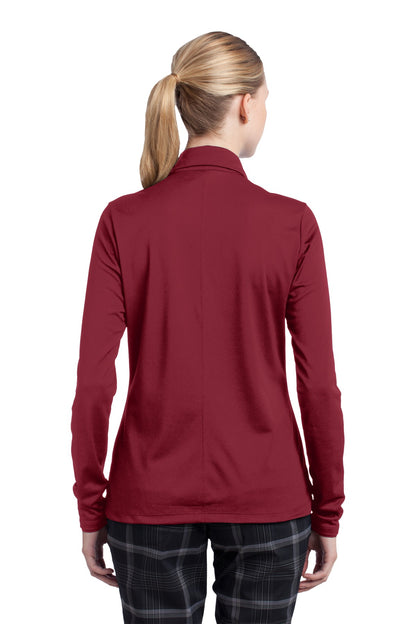 Nike Women's Long Sleeve Dri-FIT Stretch Tech Polo. 545322 Varsity Red