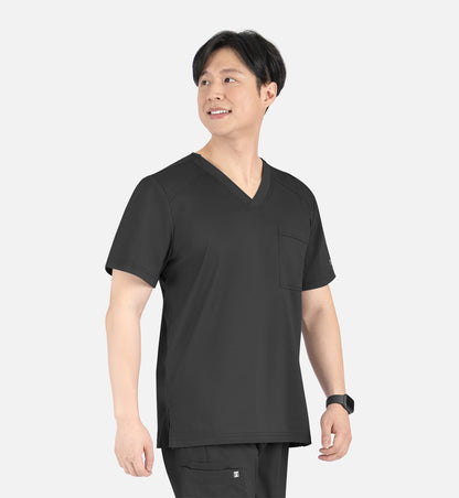 Matrix Mens 5501 Men’s Tuckable V-Neck Top Black