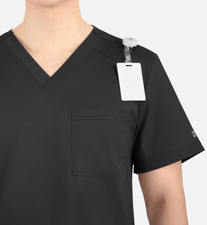 Matrix Mens 5501 Men’s Tuckable V-Neck Top Black