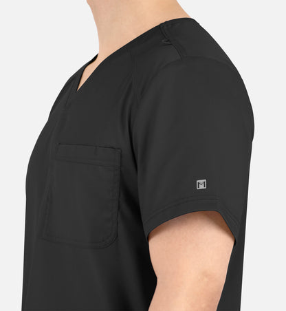Matrix Mens 5501 Men’s Tuckable V-Neck Top Black