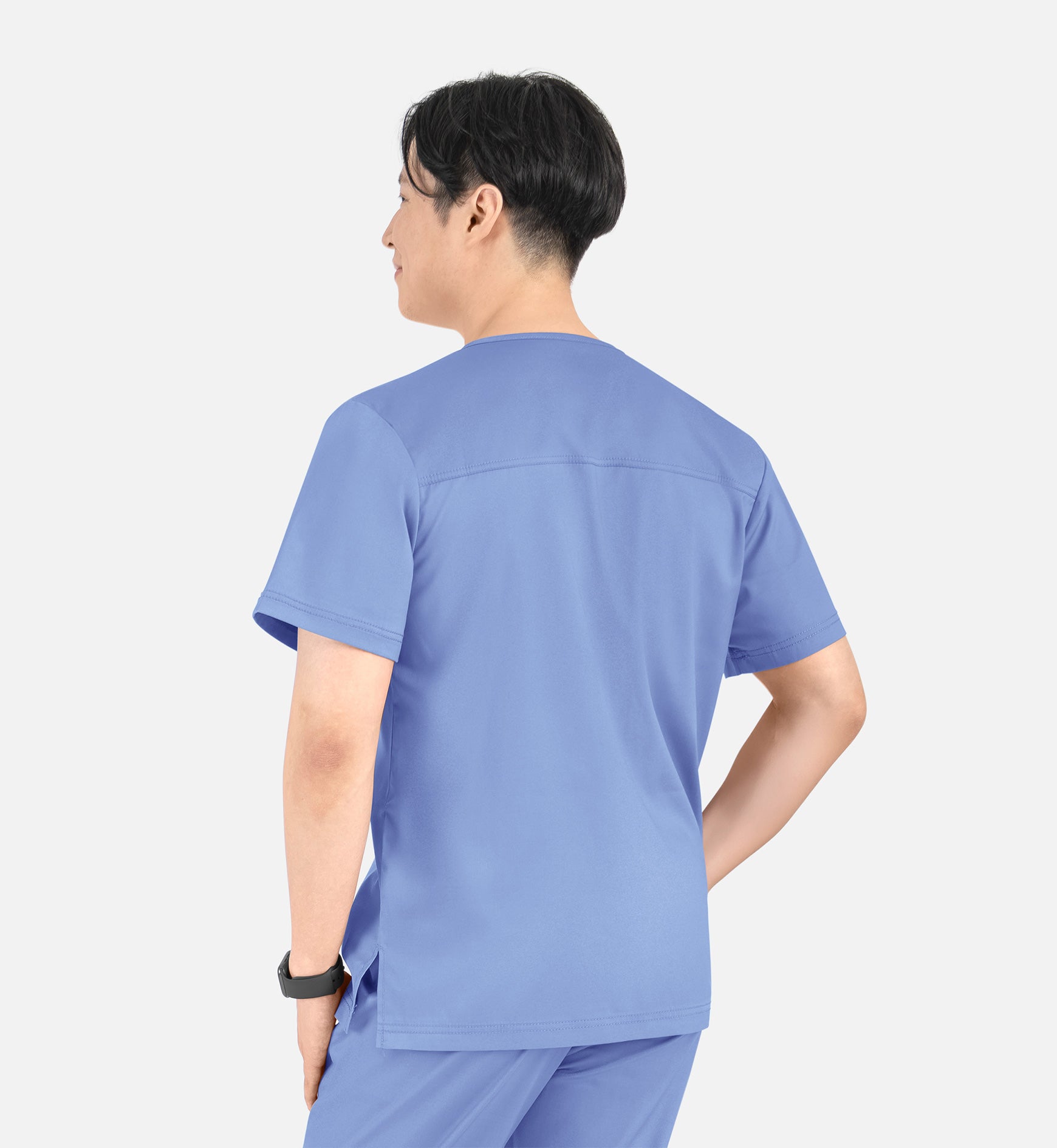 Matrix Mens 5501 Men’s Tuckable V-Neck Top Ceil Blue