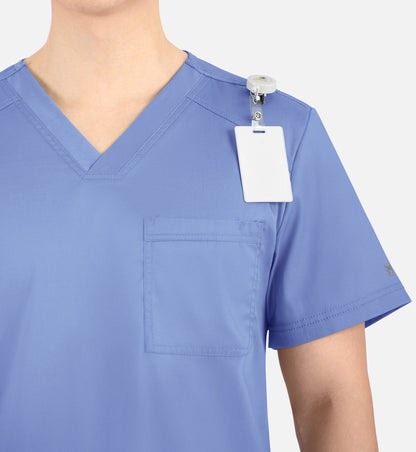 Matrix Mens 5501 Men’s Tuckable V-Neck Top Ceil Blue