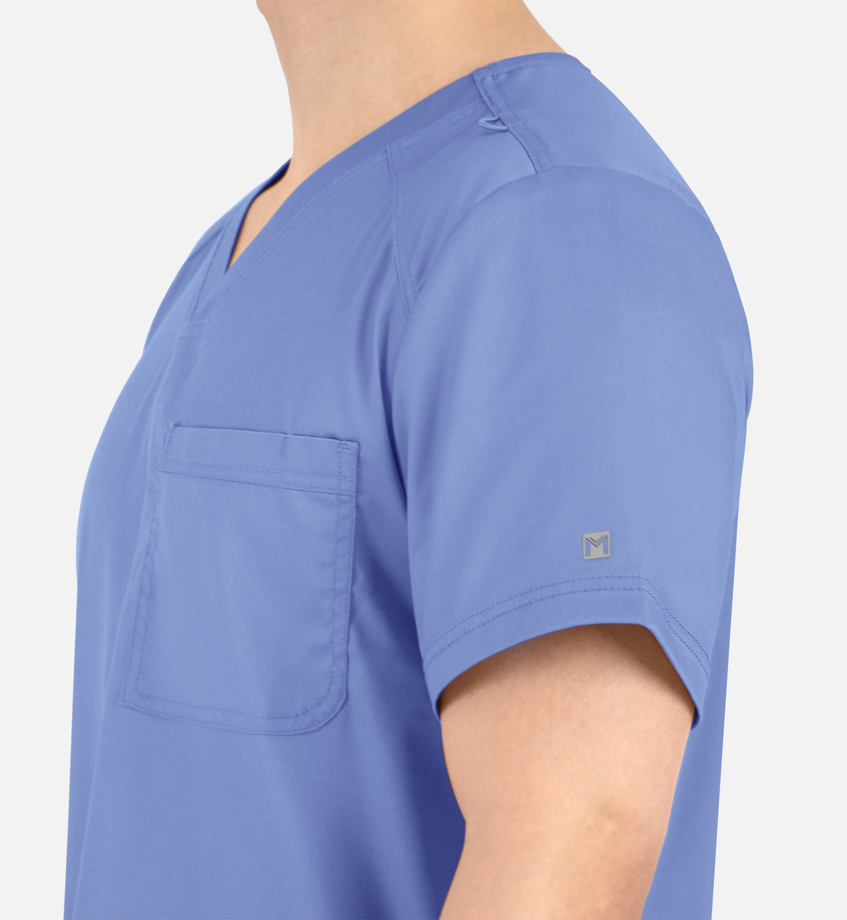 Matrix Mens 5501 Men’s Tuckable V-Neck Top Ceil Blue