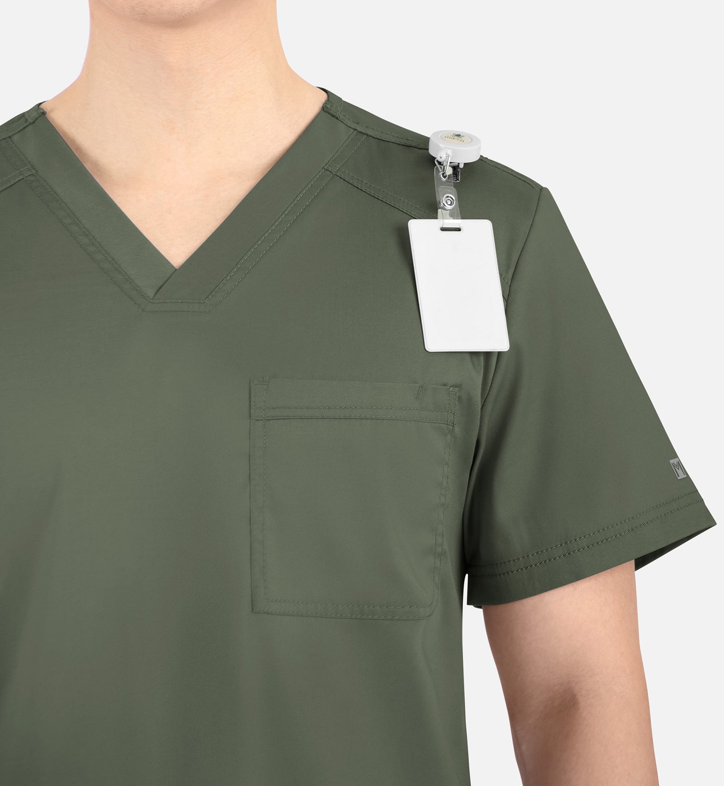 Matrix Mens 5501 Men’s Tuckable V-Neck Top Olive