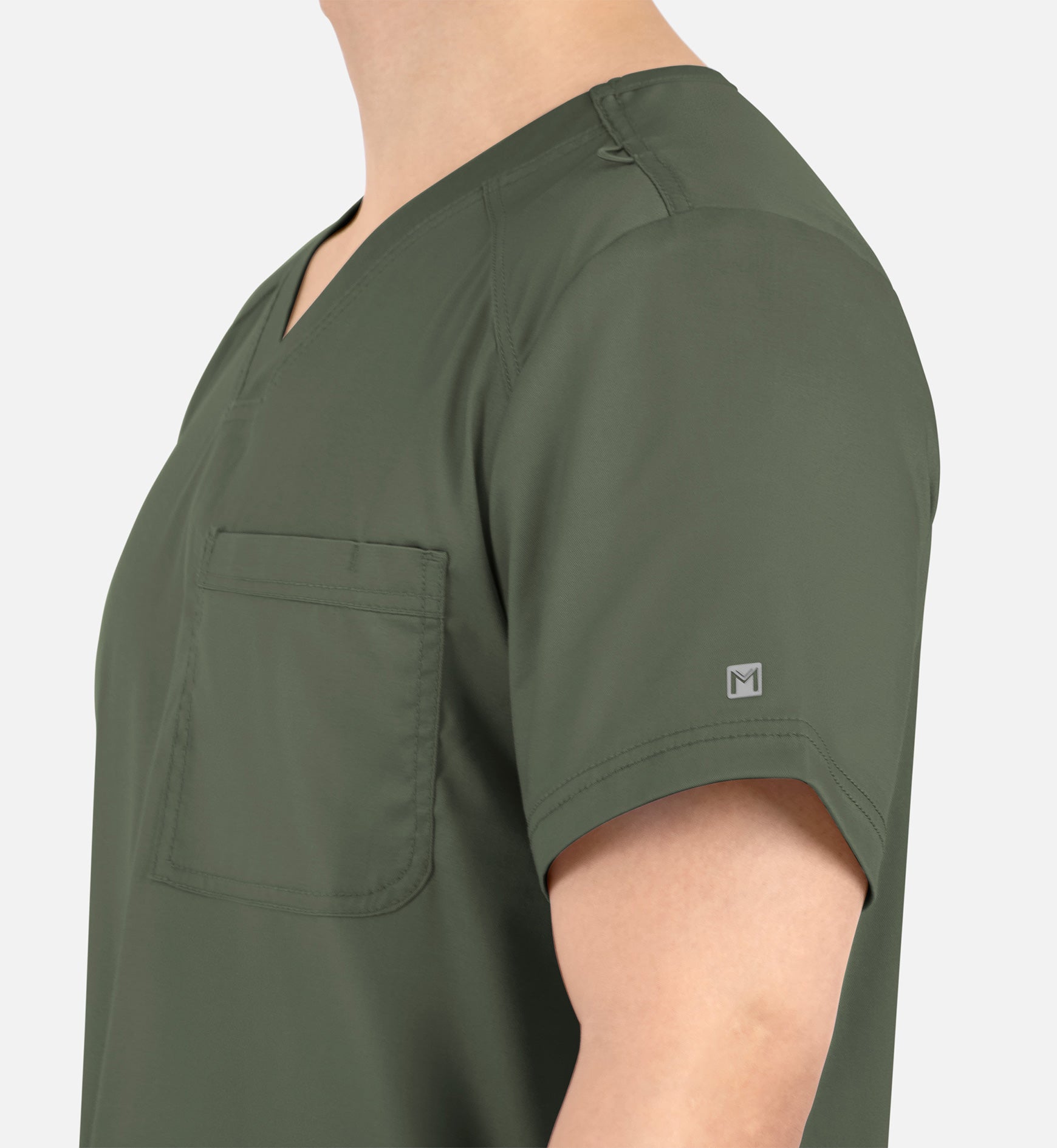 Matrix Mens 5501 Men’s Tuckable V-Neck Top Olive