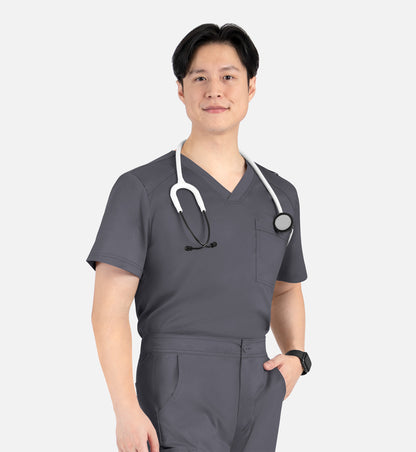 Matrix Mens 5501 Men’s Tuckable V-Neck Top Pewter