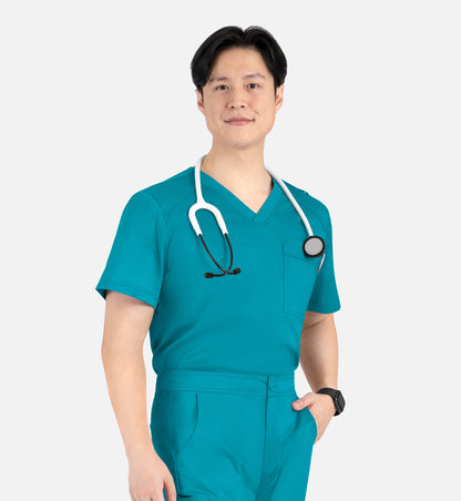 Matrix Mens 5501 Men’s Tuckable V-Neck Top Teal