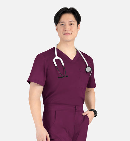 Matrix Mens 5501 Men’s Tuckable V-Neck Top Wine