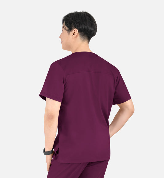 Matrix Mens 5501 Men’s Tuckable V-Neck Top Wine