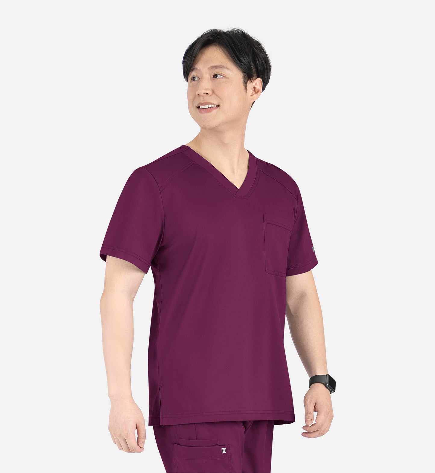 Matrix Mens 5501 Men’s Tuckable V-Neck Top Wine