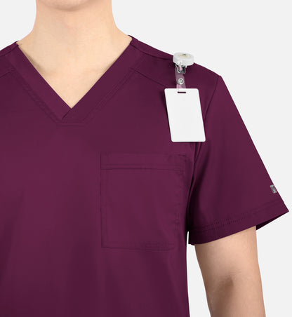 Matrix Mens 5501 Men’s Tuckable V-Neck Top Wine
