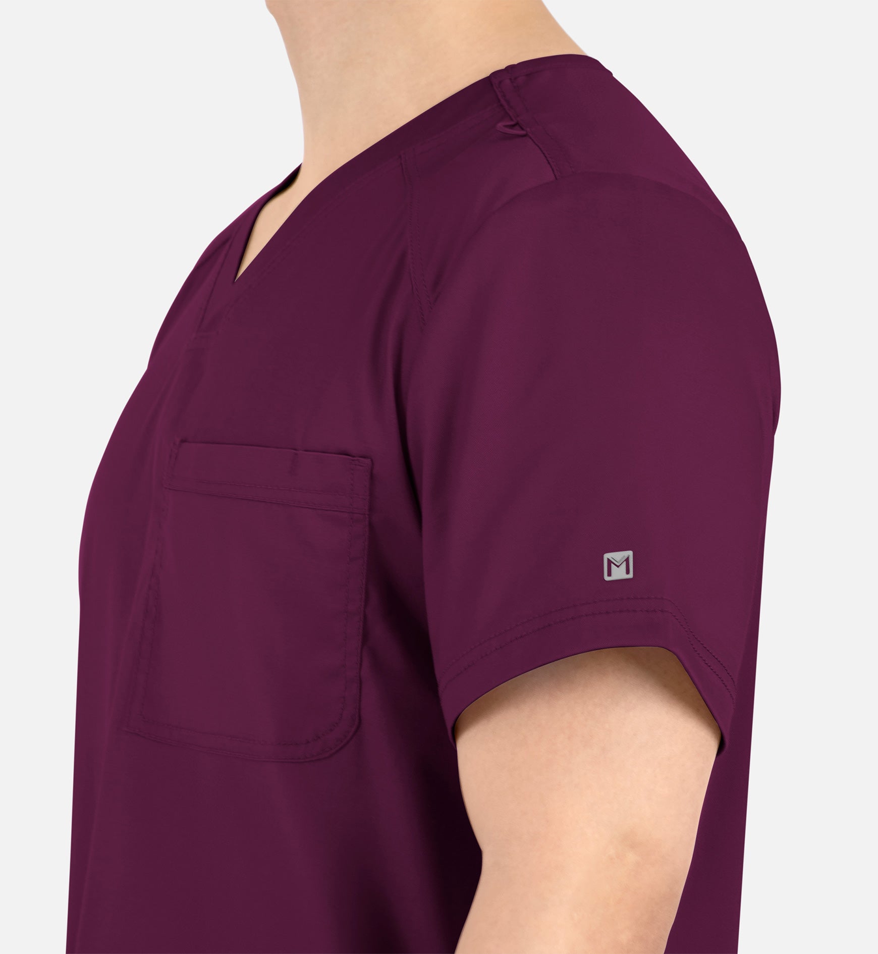 Matrix Mens 5501 Men’s Tuckable V-Neck Top Wine