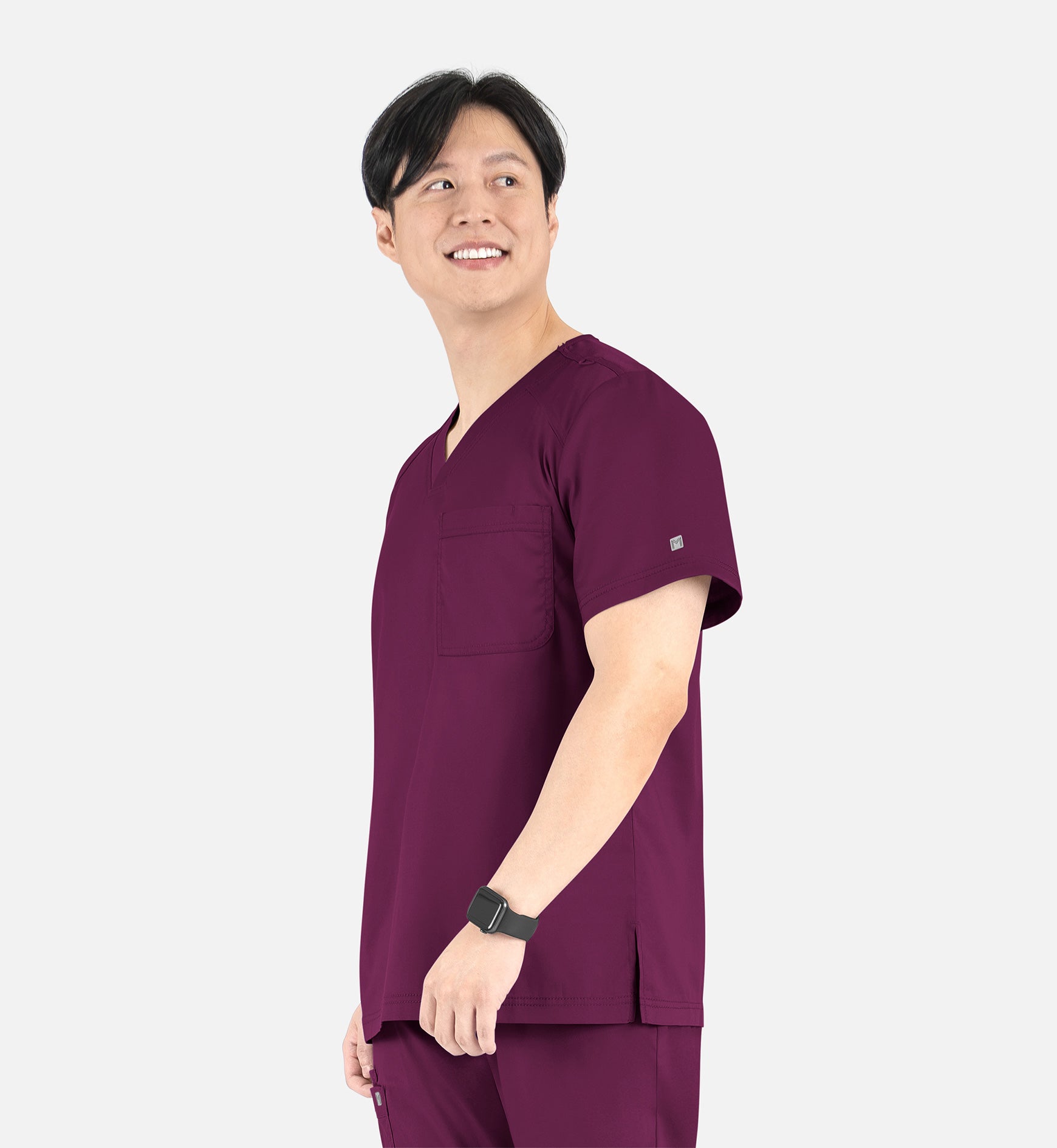 Matrix Mens 5501 Men’s Tuckable V-Neck Top Wine