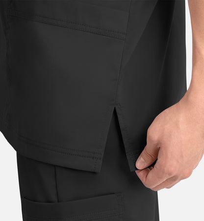 Matrix Mens 5502 Men’s 3 Pocket V-Neck Top Black