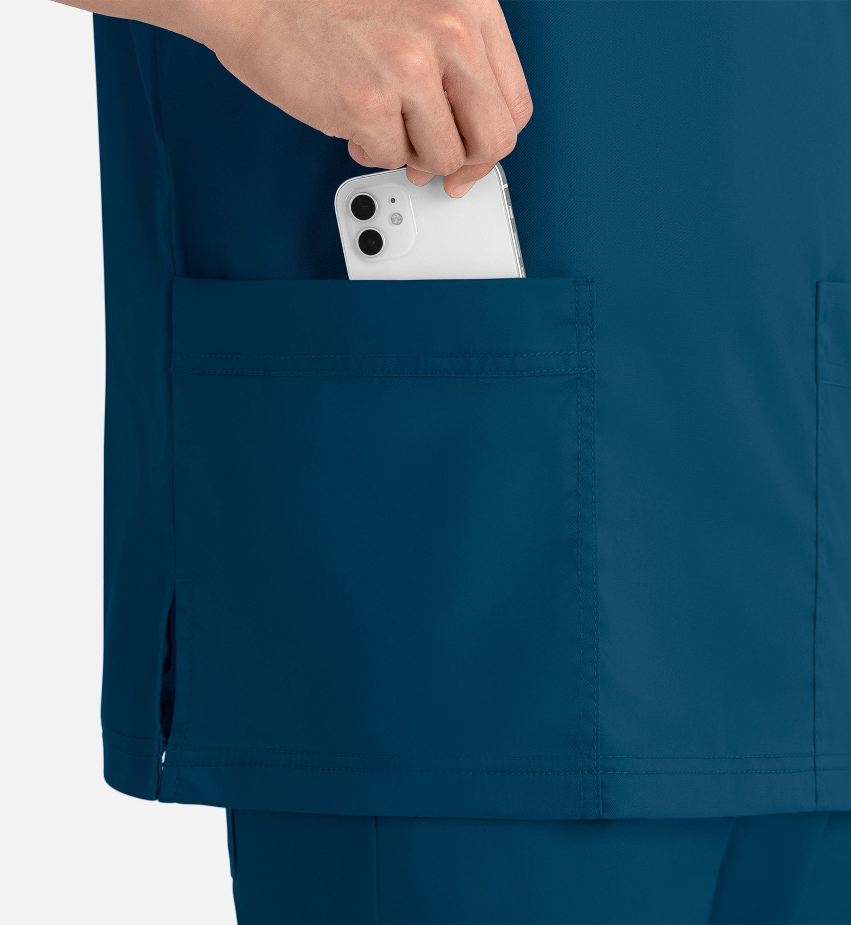 Matrix Mens 5502 Men’s 3 Pocket V-Neck Top Caribbean Blue