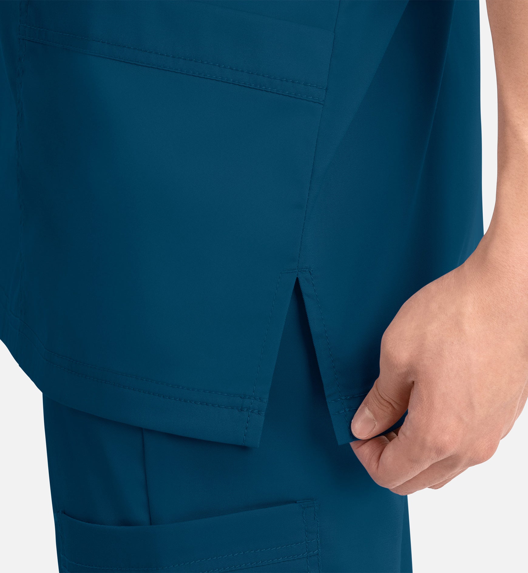 Matrix Mens 5502 Men’s 3 Pocket V-Neck Top Caribbean Blue